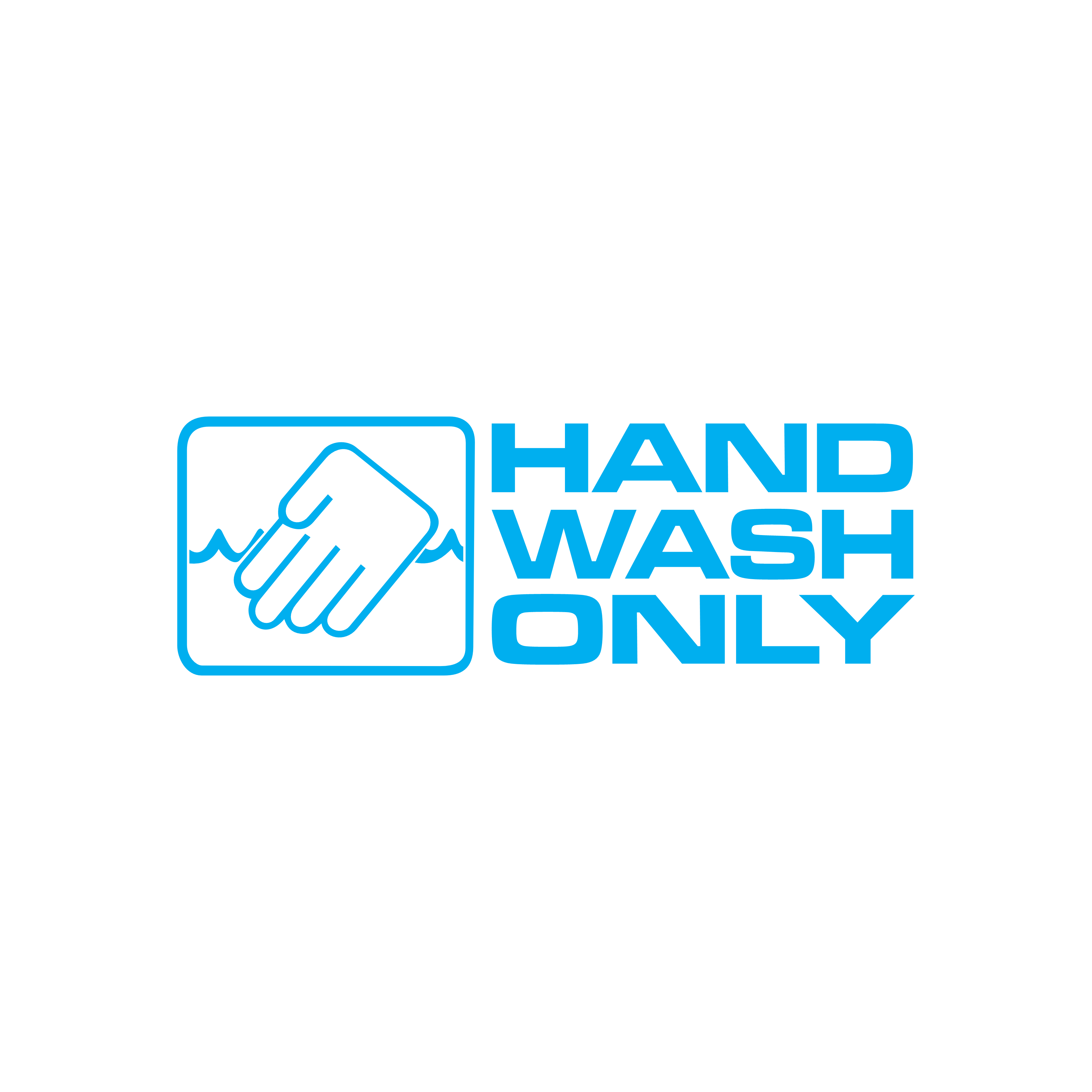 Sticker Hand Wash Only